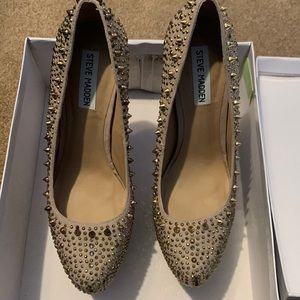 Steve Madden Dipsiee Gold Heels